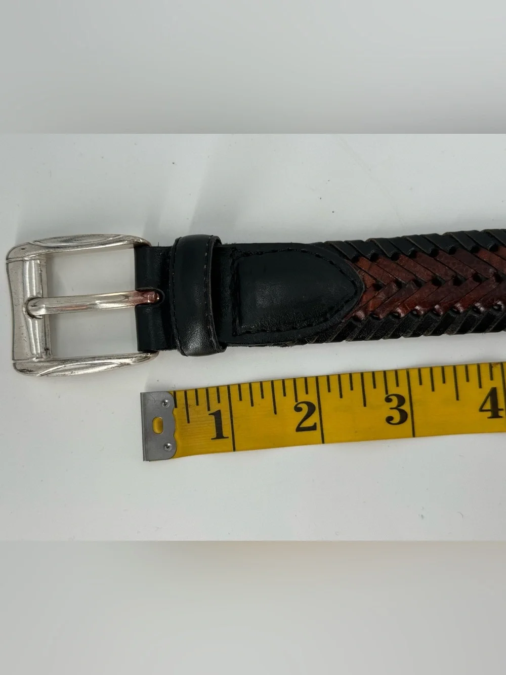 Men’s Braided Leather Belt 2‎ Tone 34